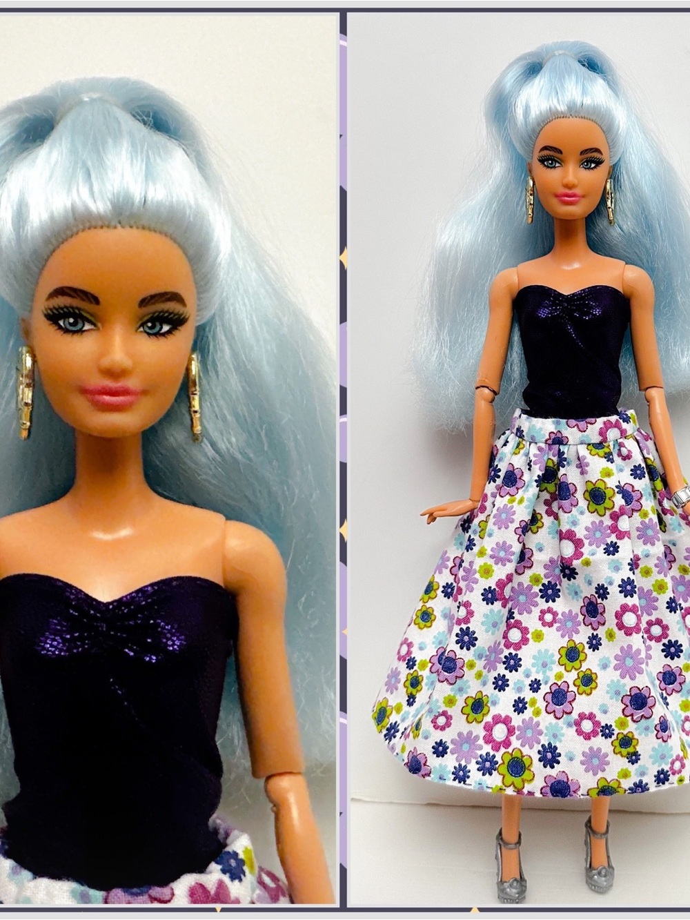 Handmade Floral Outfit fits Standard 12” Doll **Outfit Only